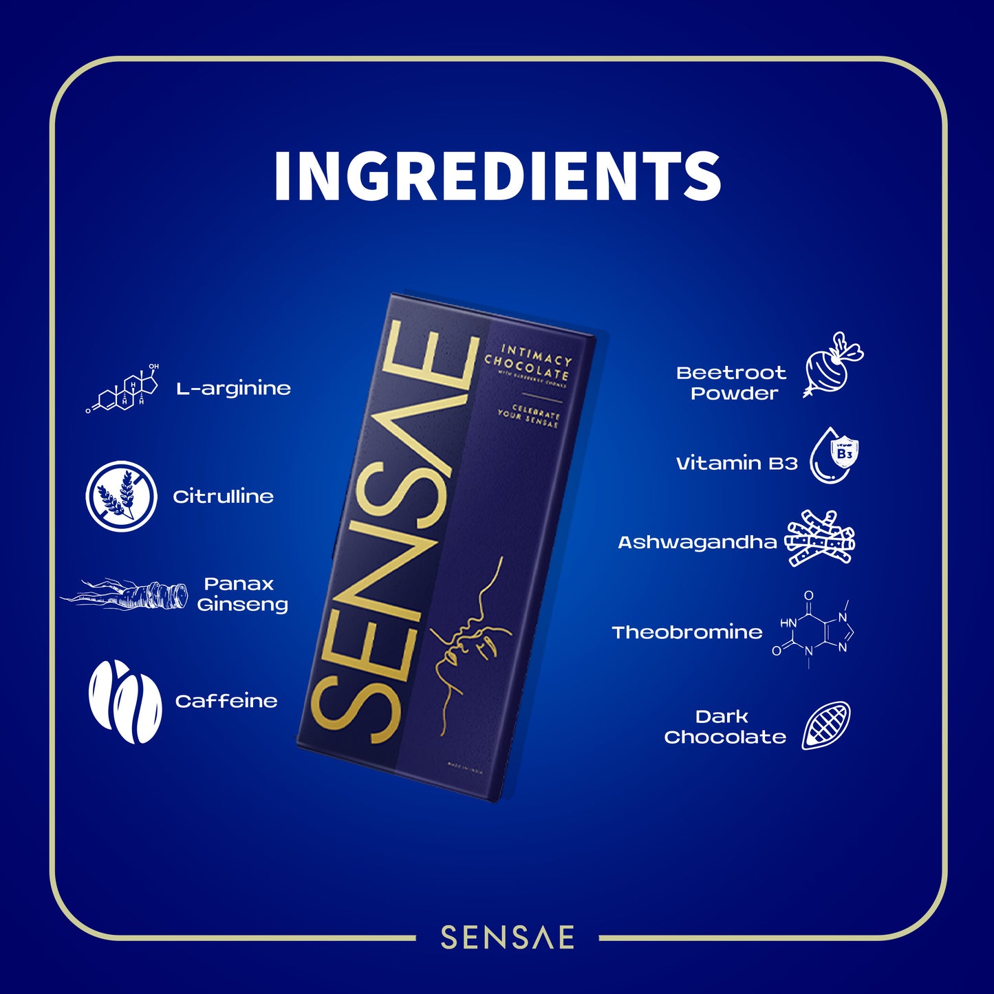 Sensae Aphrodisiac Mood Enhancing Chocolate - Midnight Blue